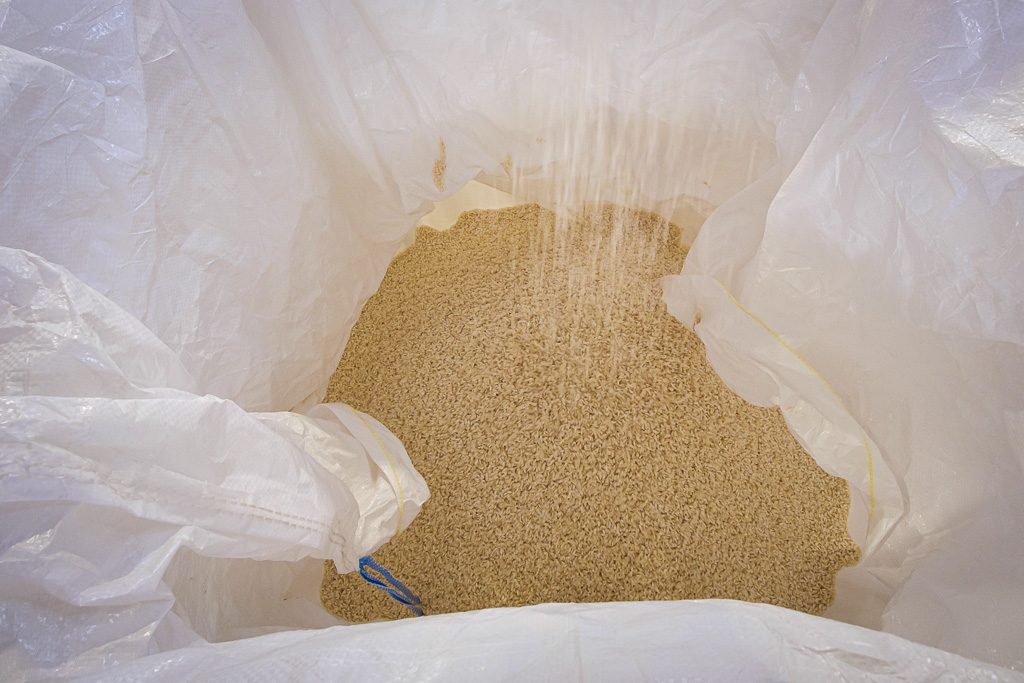 Il riso cade nel Big Bag